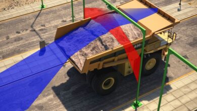 Three-Dimensional Laser Measurement System for Truck Load Volumes