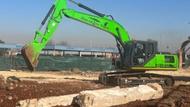 Monster excavator delivered to tree feller