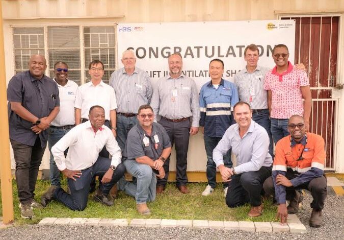 Pioneering vent shaft at Palabora holes out safely at 1,200 metres