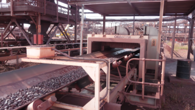 Cross-belt elemental analysis of minerals