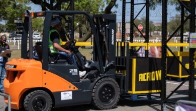 Forklift Driver Competition taking place at Electra Mining Africa